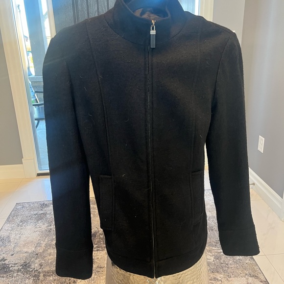 Della Spiga Italy đź–¤wool viscose very tailored black jacket very edgy and trimđź–¤ - Picture 13 of 17
